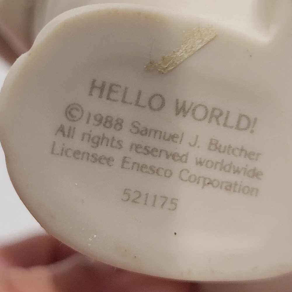 Hello world 1988 Kangaroo & Joey precious moments porcelain figurine - Picture 9 of 9